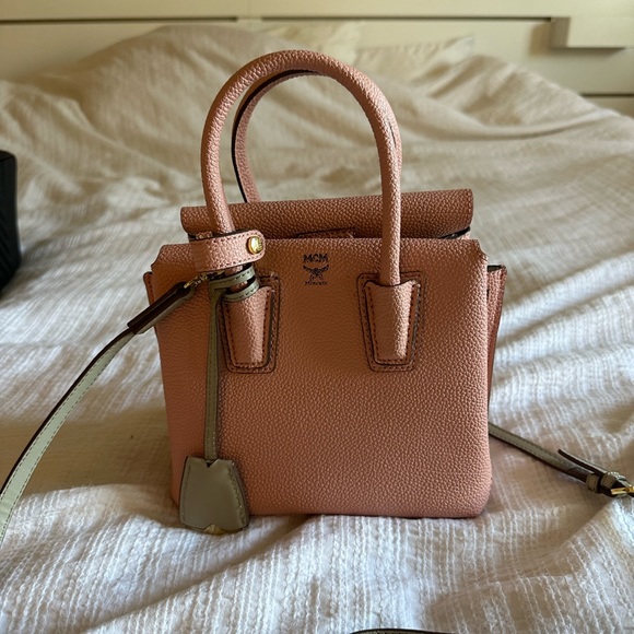 Pink MCM mini Milla bag - Picture 3 of 12